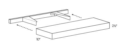 Luxor White - F-SHELF-42