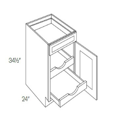 Single Door & Drawer Base Cabinet With 2 POS