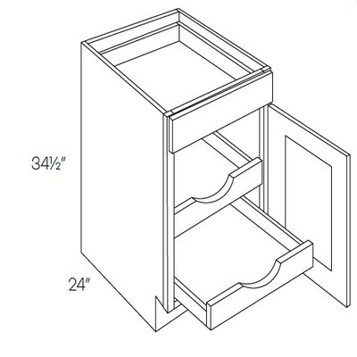 Single Door Base Cabinet With 2 POS