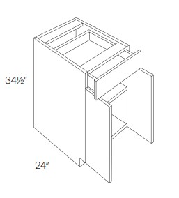 2 Door 1 Drawer Base Cabinets