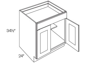 1 Drawer 2 Door Base Cabinets