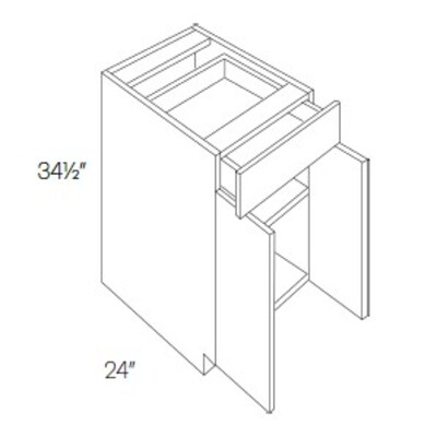 1 Drawer 2 Door Base Cabinet