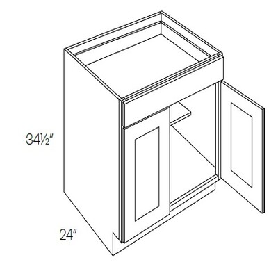 1 Drawer Double Doors Base Cabinet