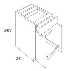 Single Drawer Double Door Base Cabinets 1 POS
