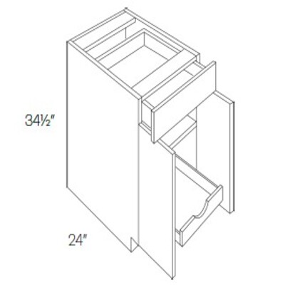1 Drawer 2 Door Base Cabinet With 1 POS