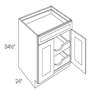 Single Drawer Double Door Base Cabinet With 2 POS