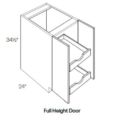 Full Height 1 Drawer Double Door Base Cabinet With 2 POS