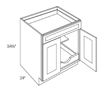Single Drawer Double Door Base Cabinets 1 POS