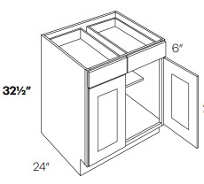 2 Drawer 2 Door Base Cabinets-HA