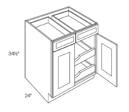 Double Drawer & Door Base Cabinets 2 POS