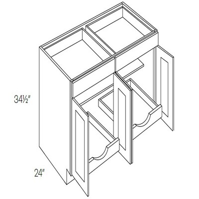 2 Drawer Four Doors Base Cabinet With 2 POS