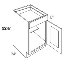 1 Door 1 Drawer Base Cabinets-HA