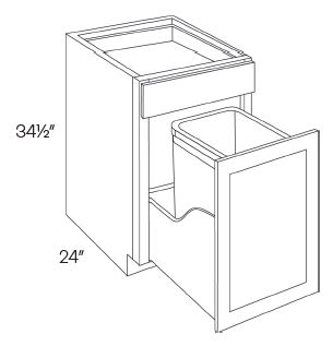 Waste Basket Cabinets-1 Basket