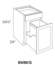Waste Basket Cabinets-1 Basket
