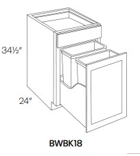Waste Basket Cabinets-2 Basket