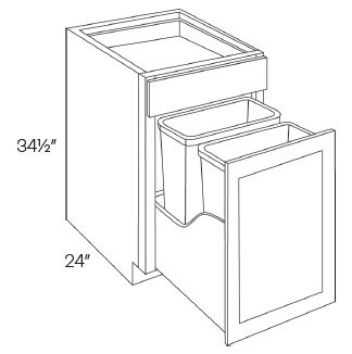 Waste Basket Cabinets-2 Basket