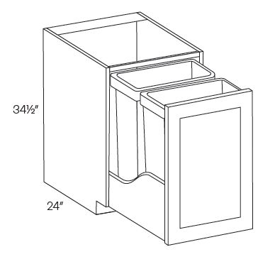 Full Height Waste Basket Cabinets-2 Basket