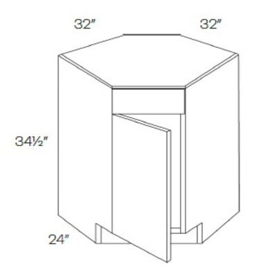 Diagonal Corner Sink Base Cabinet