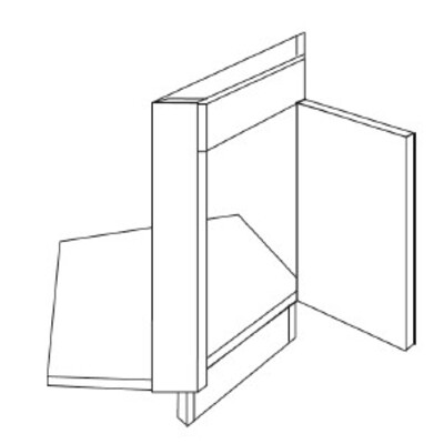 Diagonal Corner Sink Front