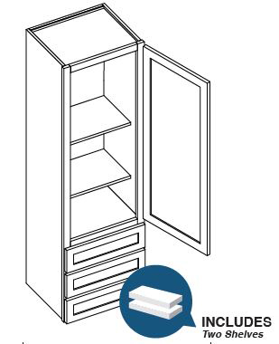 Wall Tower with 3 Drawers