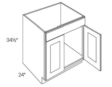 1 Drawer Front 2 Door Sink Base Cabinets