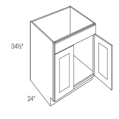 1 Drawer Front Double Doors Sink Base