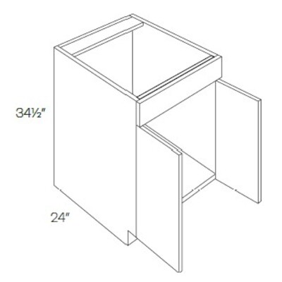 1 Drawer Front 2 Door Sink Base Cabinet