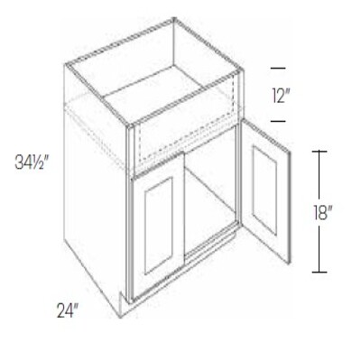 Double Doors Farm Sink Base Cabinet