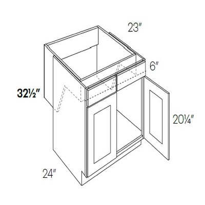 Double Doors Removable Sink Base Cabinet
