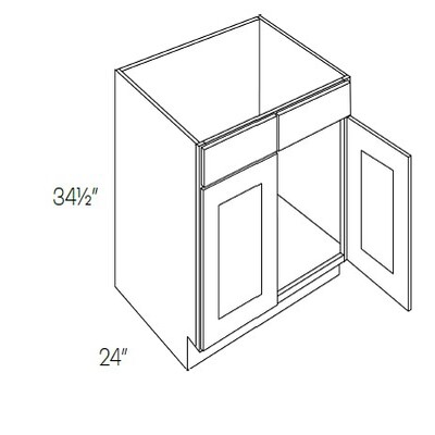 2 Drawer Front Double Doors Sink Base