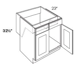 2 Door Handicap Removable Sink Base Cabinets