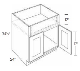 Double Door Farm Sink Base Cabinet