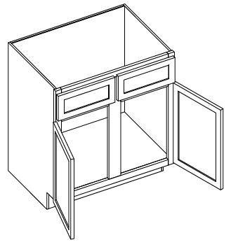 Sink Base with Center Stile