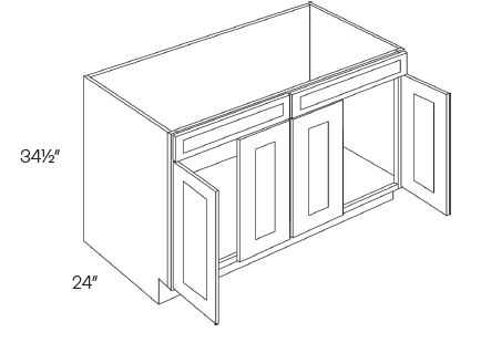 2 Drawer Front 4 Door Sink Base Cabinets