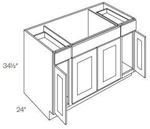 Combination Sink Base Cabinets 4 Door