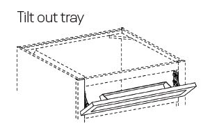 Tilt out tray