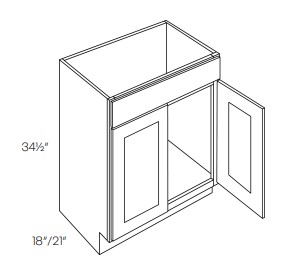 2 Door Vanity Sink Base Cabinet