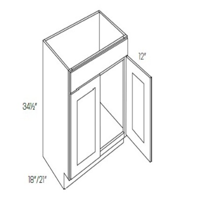Double Doors Vanity Sink Base Cabinet