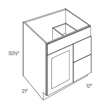 1 Door 2 Drawer Vanity Sink Base Cabinets