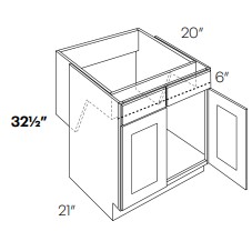 Vanity Base - Handicap Removable