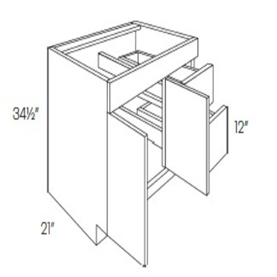 2 Door 2 Drawer Vanity Base Cabinet