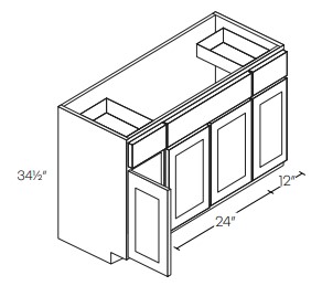 4 Door Vanity Base Cabinet