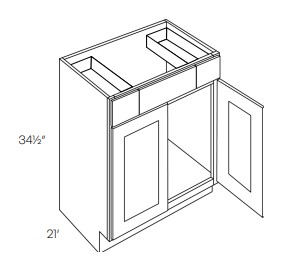 2 Drawer Vanity Sink Base Cabinet