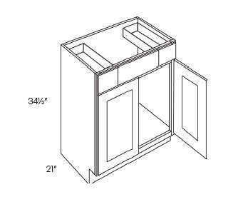 2 Drawer Vanity Sink Base Cabinet