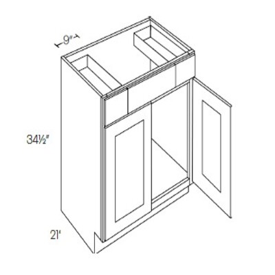 2 Drawer Vanity Sink Base Cabinet