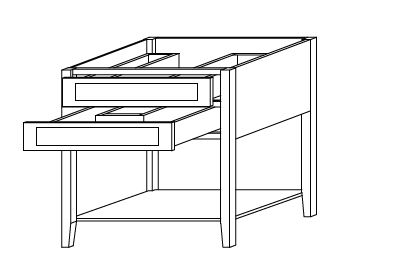 Vanity Drawer Base