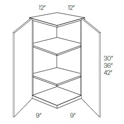 Double Door Wall End Cabinet